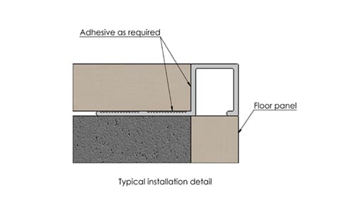 Aluminium Square Tile Trim Alusite TSAP series