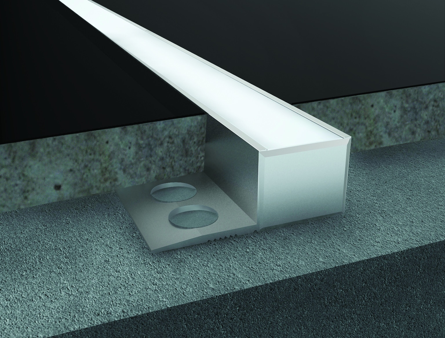 Aluminium Tile Trim for LED light Alusite Lightning series