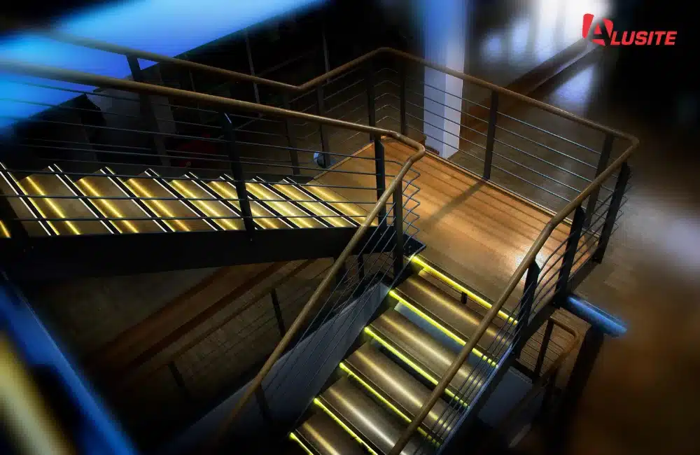 ไฟซ่อนบันไดด้วยจมูกบันได LED