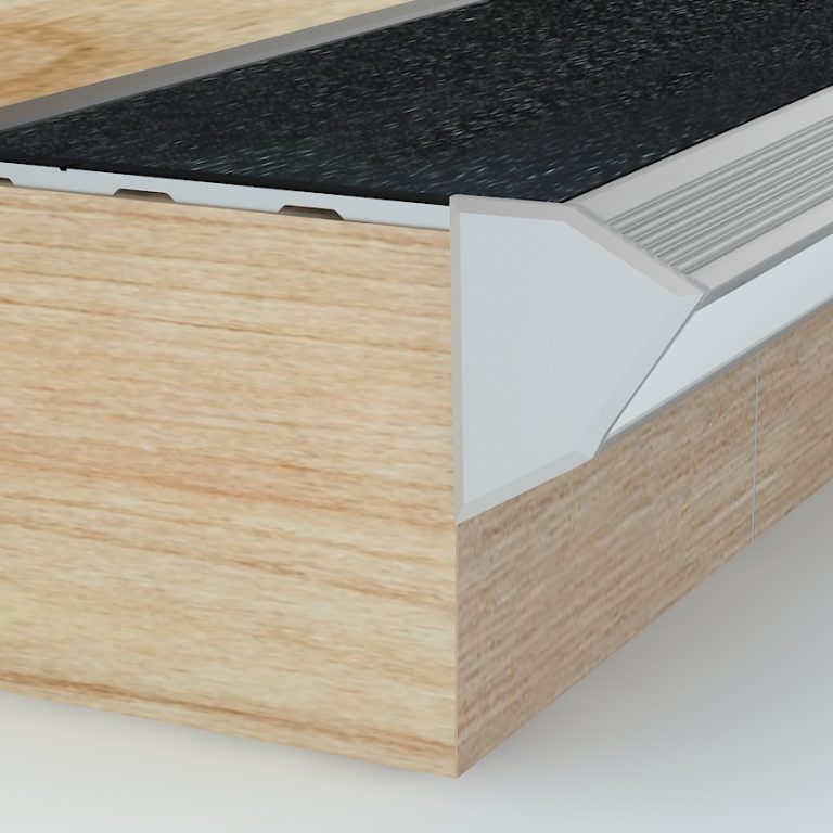 Aluminium Safety Stair Nose with Anti Slip for LED Light Alusite Lightning series Aluminium Safety Stair Nose with Anti Slip for LED Light Alusite Lightning series