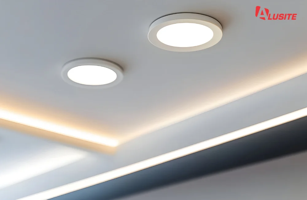 9. ใช้ไฟดาวน์ไลท์ส่องจากเพดานตรงกับชานพัก