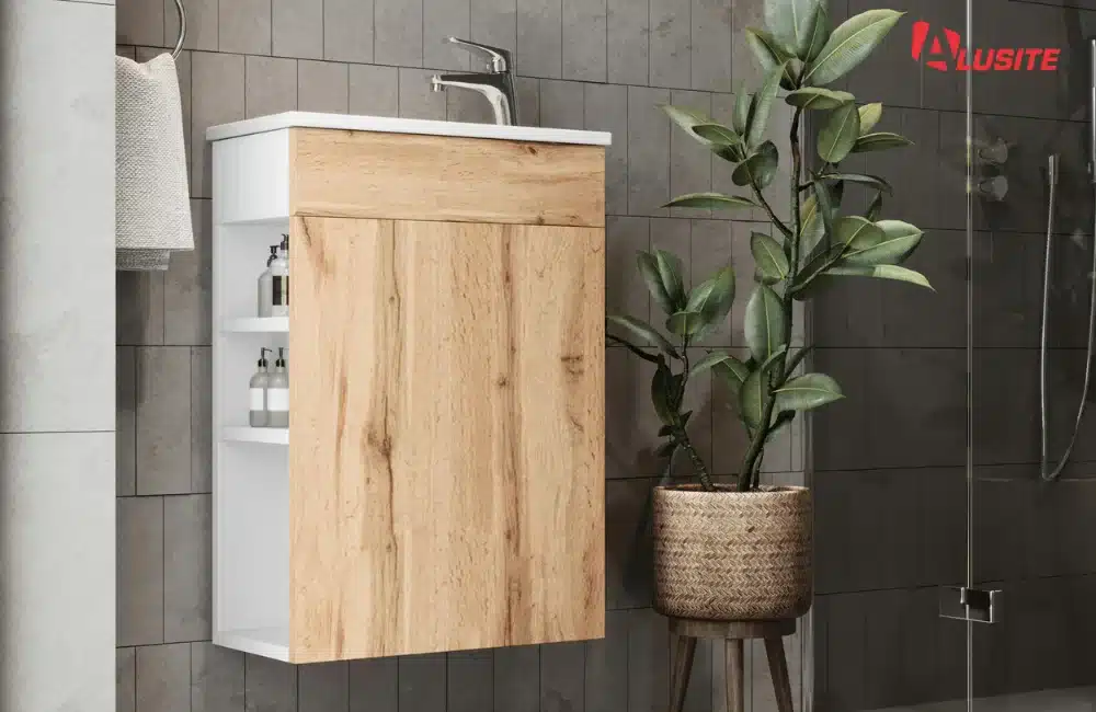 เลือกใช้ชั้นวางของและเคาน์เตอร์แบบลอยตัว