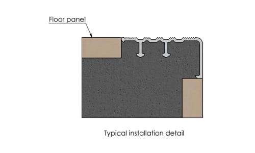 Aluminium Stair Nose for Concrete or tile Alusite SNAP Series Aluminium Stair Nose for Concrete or tile Alusite SNAP Series