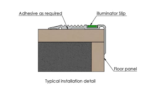 Aluminium Safety Stair Nose With Self illuminating and Anti Slip Alusite Aluminium Safety Stair Nose With Self illuminating and Anti Slip Alusite