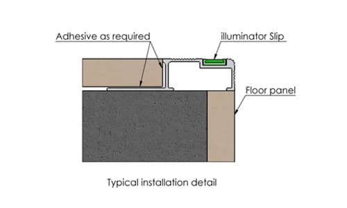 Aluminium Safety Stair Nose With Self illuminating and Anti Slip Alusite Aluminium Safety Stair Nose With Self illuminating and Anti Slip Alusite