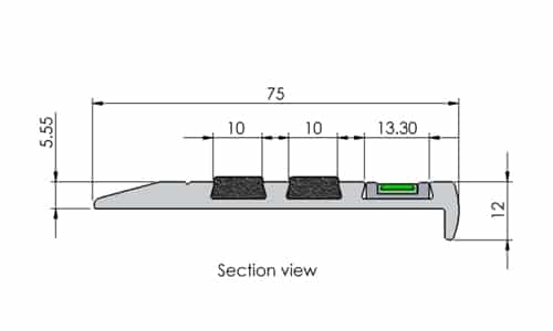 Aluminium Safety Stair Nose With Self illuminating and Anti Slip Alusite Aluminium Safety Stair Nose With Self illuminating and Anti Slip Alusite