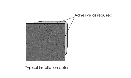 Aluminium Self Adhesive Wall Guard Alusite CP series Aluminium Self Adhesive Wall Guard Alusite CP series