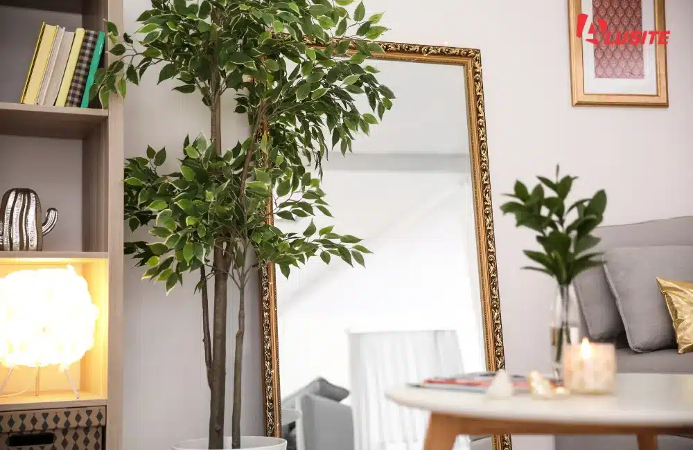 ใช้กระจกเพื่อเพิ่มความกว้าง