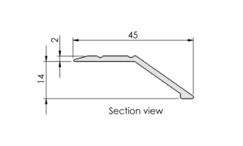 Aluminium Ramp Transition Profile Alusite Aluminium Ramp Transition Profile Alusite