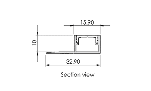 Aluminium Square Tile Trim for LED light Alusite Lightning series Aluminium Square Tile Trim for LED light Alusite Lightning series