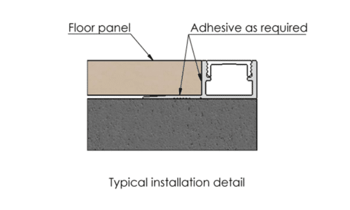 Aluminium Square Tile Trim for LED light Alusite Lightning series Aluminium Square Tile Trim for LED light Alusite Lightning series