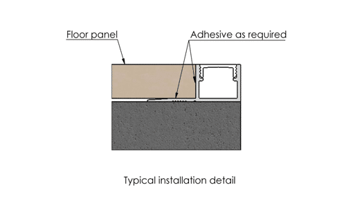 Aluminium Square Tile Trim for LED light Alusite Lightning series Aluminium Square Tile Trim for LED light Alusite Lightning series