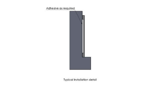 APP-SKFL050 Aluminium Self Adhesive Flat Skirting
