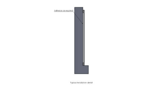 APP-SKFL100 Aluminium Self Adhesive Flat Skirting
