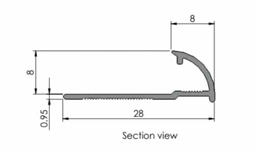 Aluminium Round Tile Trim Alusite ATR series