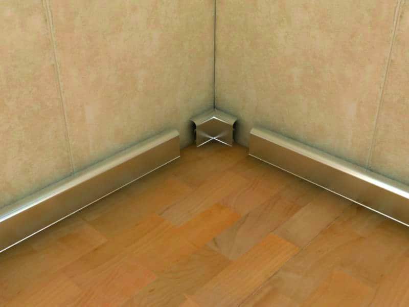 Aluminium Corner For Aluminium Quick Clip Skirting Alusite SK series