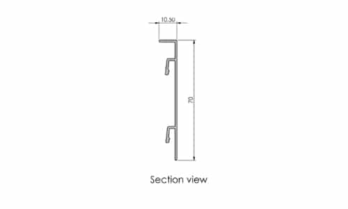 Aluminium Quick Clip Skirting Alusite SK series Aluminium Quick Clip Skirting Alusite SK series
