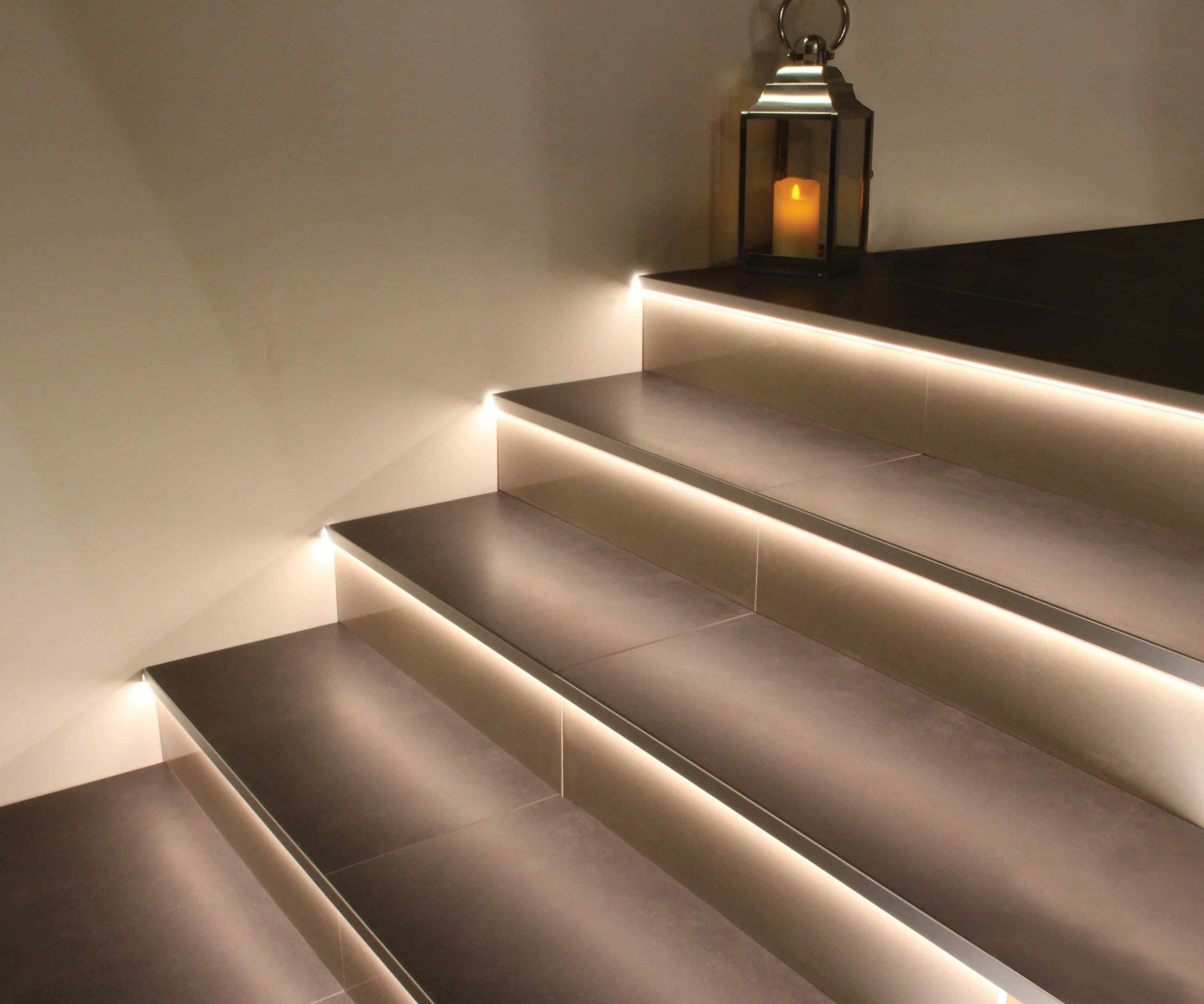 Aluminium Stair Nose for LED Light Alusite Lightning series