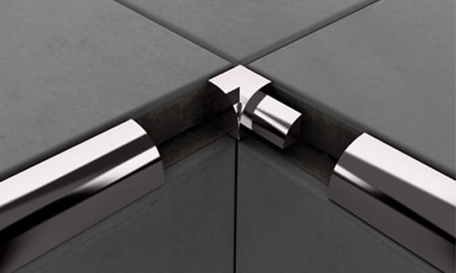 Aluminium Corner for Aluminium Round Tile Trim Alusite ATR series
