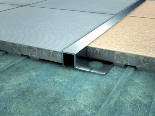 Aluminium Square Tile Trim Alusite TSAP series