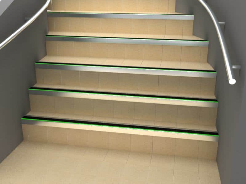 Aluminium Safety Stair Nose With Self illuminating and Anti Slip Alusite
