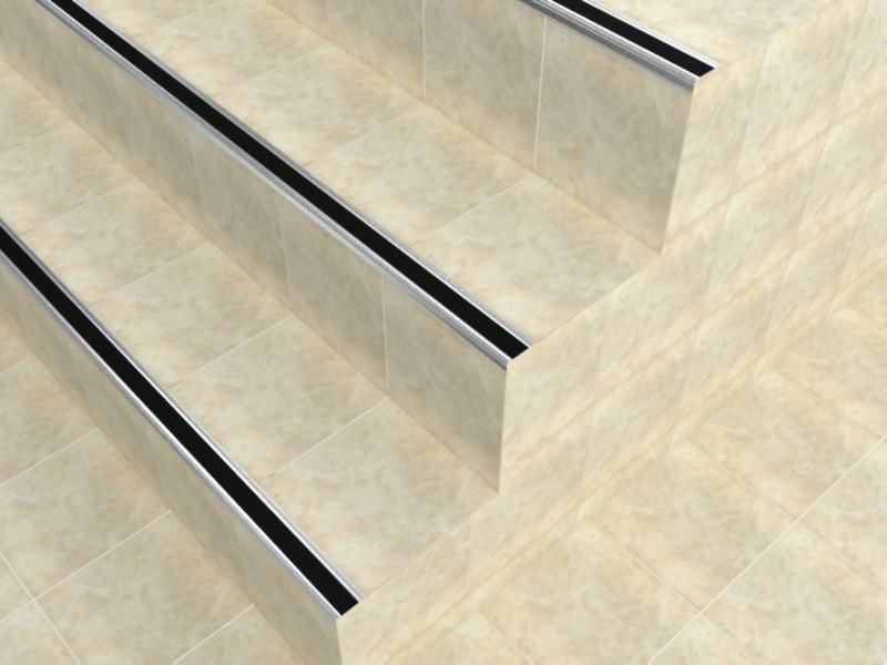 Aluminium Safety Stair Nose With Anti Slip Alusite