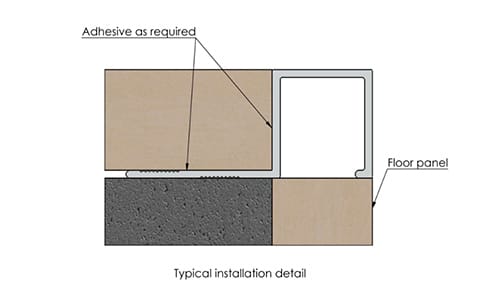 Aluminium Square Tile Trim Alusite TSAP series Aluminium Square Tile Trim Alusite TSAP series