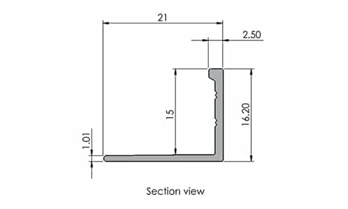Aluminium Straight Tile Trim Alusite TSD series Aluminium Straight Tile Trim Alusite TSD series