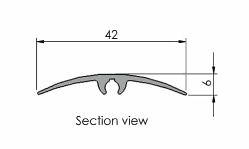 Aluminium Adjustable Height Transition Profile Alusite