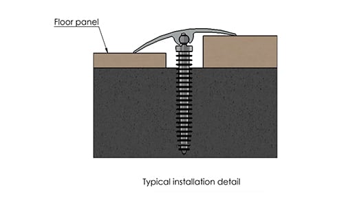 Aluminium Adjustable Height Transition Profile Alusite