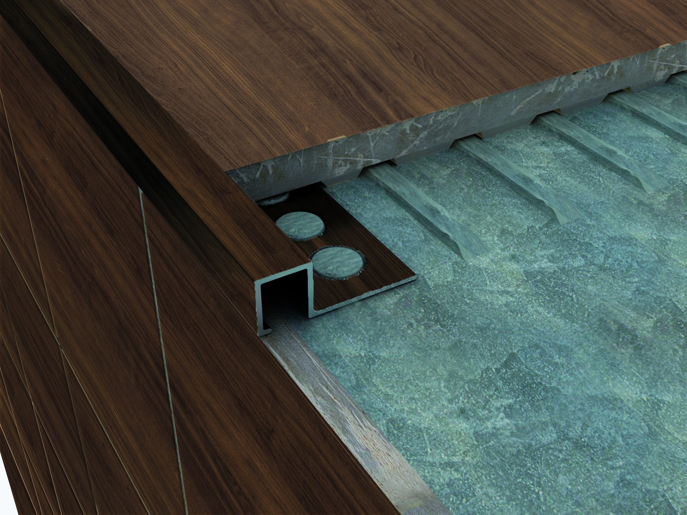 Aluminium Square Tile Trim Alusite TSAP series